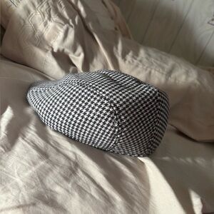 Black and White Houndstooth Cap
